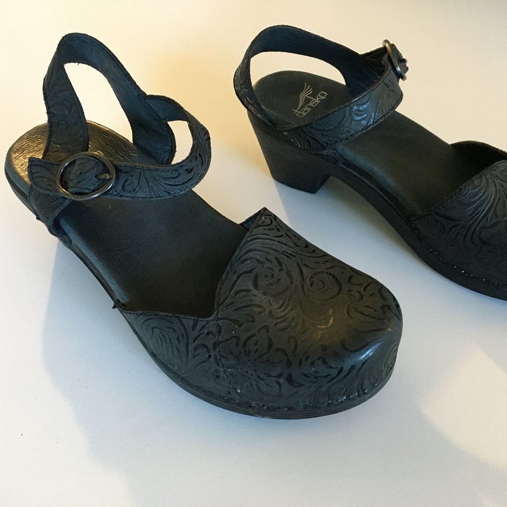 Dansko black clog sandals